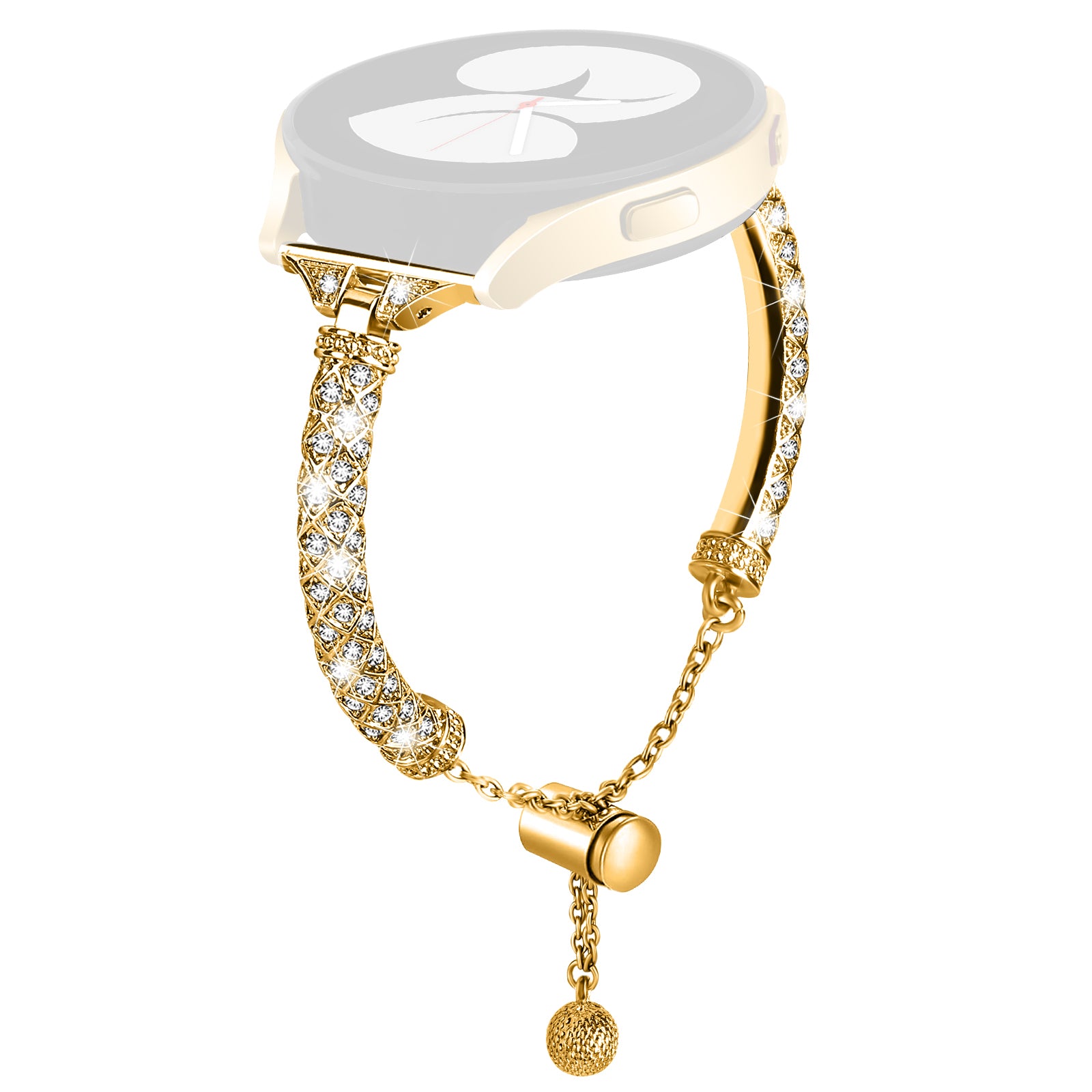 For Samsung Galaxy Watch Active Watch Active2 44mm Active2 40mm Rhinestone Jewelry Watch Strap 20mm Sliding Metal Wrist Band For Samsung Galaxy Watch Active Watch Active2 44mm Active2 40mm Rhinestone Jewelry Watch Strap 20mm Sliding Metal Wrist Band